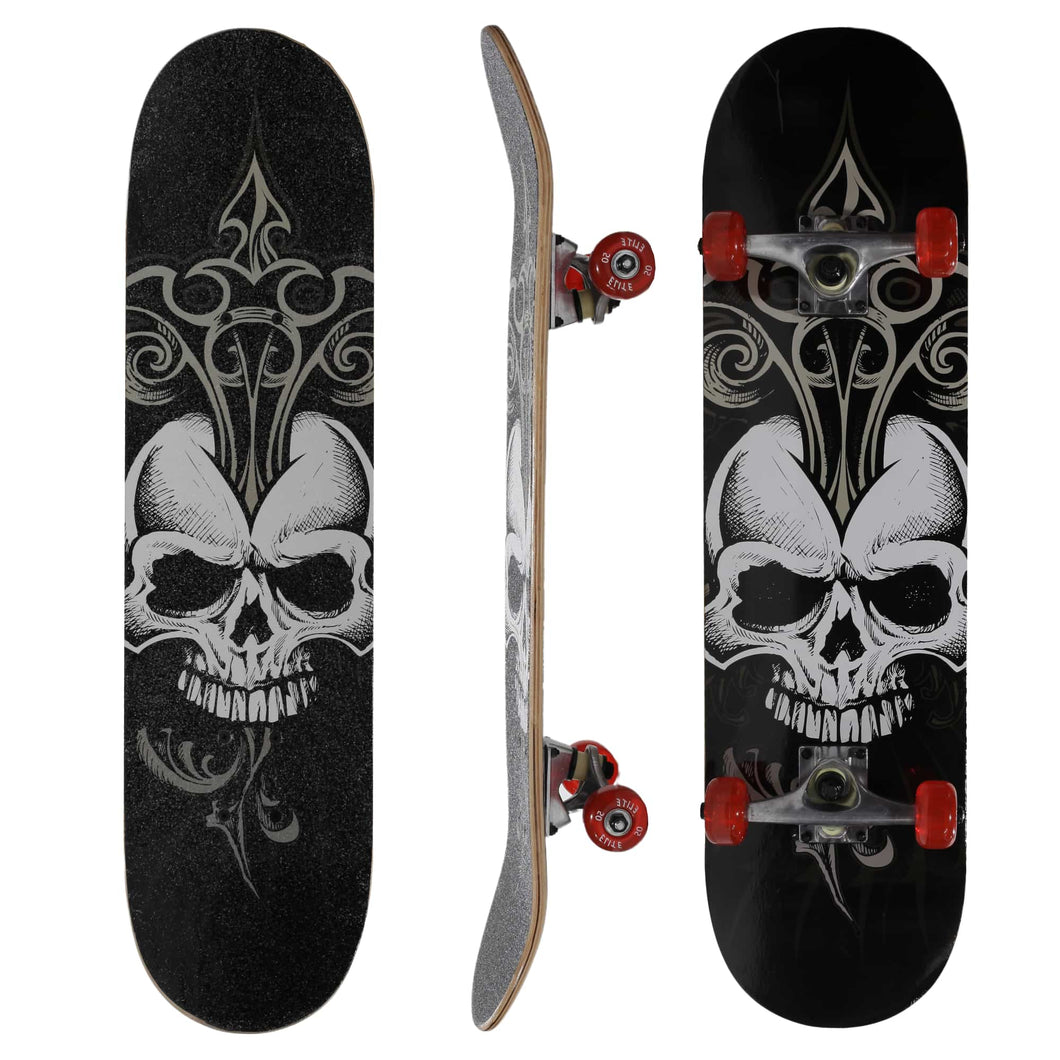 VIGOR 8.0 Complete Skateboard - Punk Skull