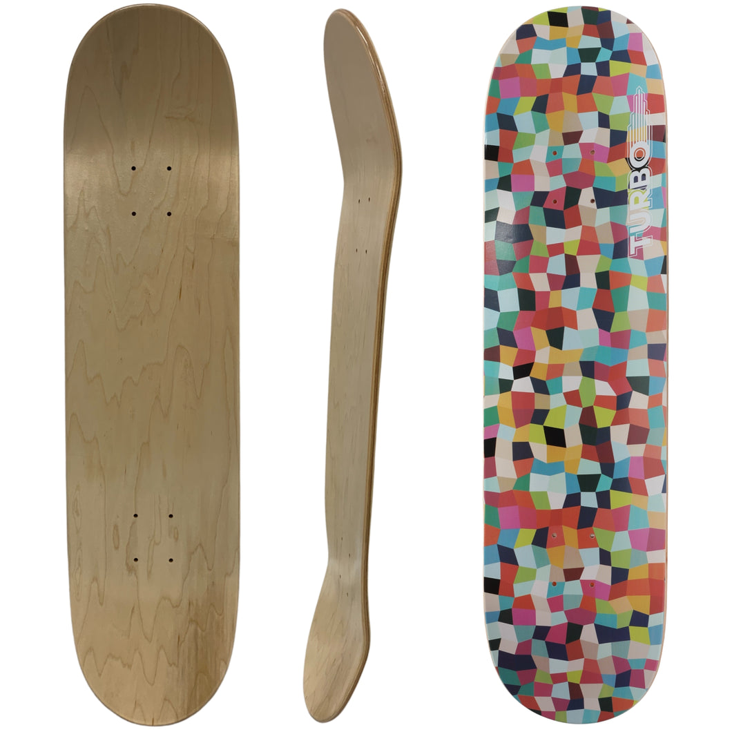 TURBO 7.75 | 8.0 | 8.25 Canadian Maple Skateboard Deck Colorful