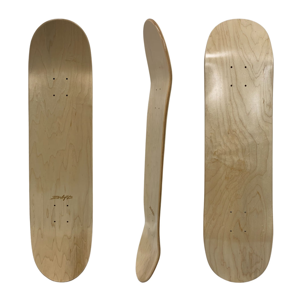 3WHYS 7.75 | 8.0 | 8.25 | 8.5 Natural  Skateboard Deck